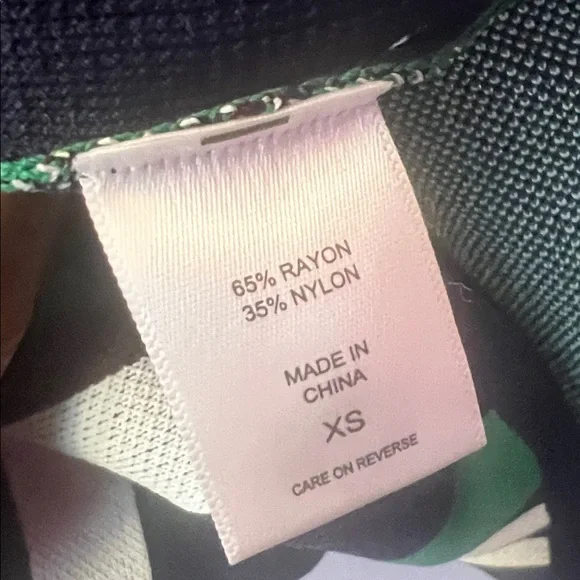 NY&Co Navy, Green, Burgundy & White Striped Midi Sheath Dress - Picture 5 of 5